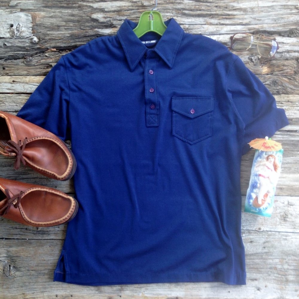 Vtg Super Hipster Polo Cotton + Polyester in L - Picture 6 of 11
